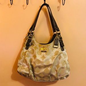 COACH Madison Op Art Sateen Hobo Bag